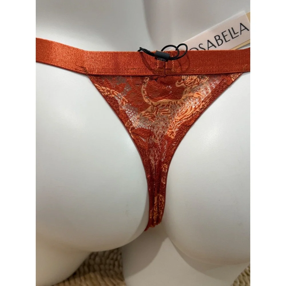 Cosabella Never Say Never Italian Lace Men's Thong Sahara Tiger Size S